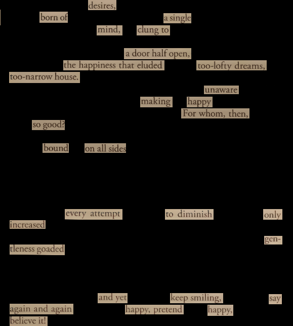 The text-only poem manually reconstructed as a full-page blackout